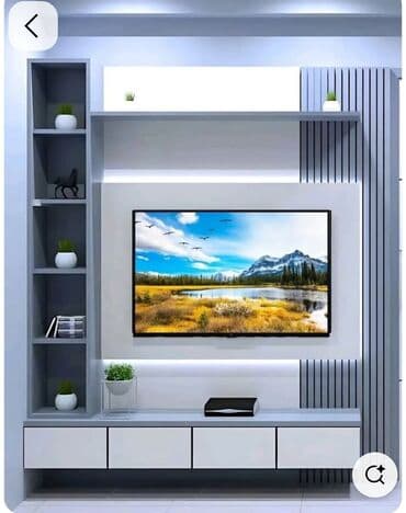 obşifka taxta: Düz TV altlığı, Polkalı, Taxtalı — 5