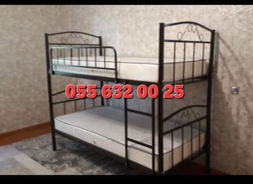 двухъярусные кровати в рассрочку: Для девочки и мальчика, Новый, Кровать, Без матраса, Без выдвижных ящиков, Дерево — 1