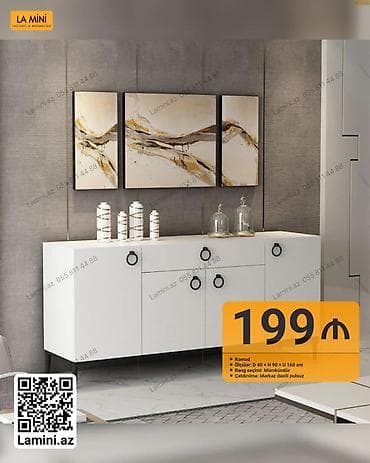 Minimalist üslublu komod - Model: LA MINI seriyası - Ölçülər — 1