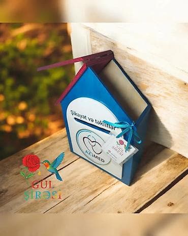 peygember ciceyi: 🌿 Taxtadan hazırlanmış əl işi poçt qutusu 🌿 Həm dekorativ, həm də — 2