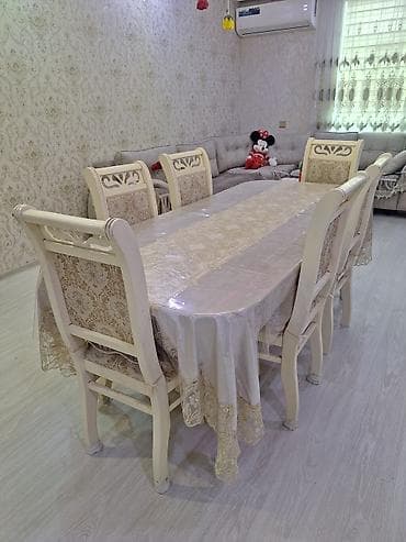 Qonaq otağı üçün, İşlənmiş, Açılmayan, Oval masa, 6 stul lalafo.az -da Qonaq otağı üçün, İşlənmiş, Açılmayan, Oval masa, 6 stul