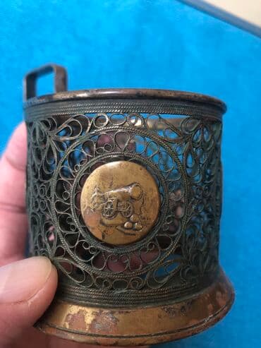 ваза стеклянная прозрачная высокая без узора: Бокал, 1965 год, Россия — 3