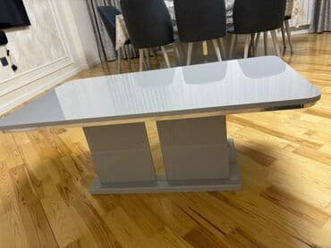 Masa və oturacaq dəstləri: Qonaq otağı üçün, Açılmayan, Dördbucaq masa, 4 stul — 8