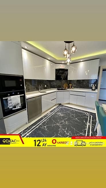 Sifarişlə mətbəx dəsti, Özü çəkən petlələr, Kredit var, Pulsuz çatdırılma, Ödənişli çatdırılma, Rayonlara çatdırılma