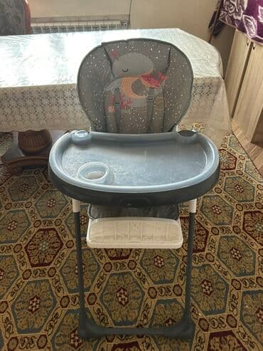 transformer stul yedizdirmək üçün: Uşaq yemək stulu - Rəng: boz tonlarda, arxa hissədə şirin — 1