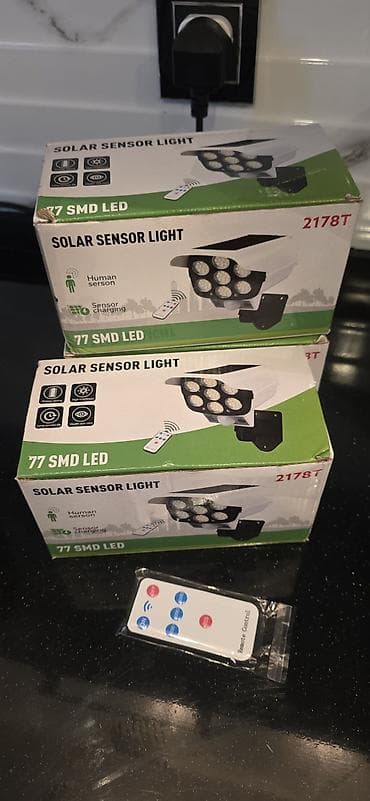 şəkill: Məhsul: Günəş enerjili hərəkət sensorlu LED proyektor/saxta kamera — 2