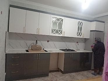 balaca metbex mebelleri: Sifarişlə mətbəx dəsti, Özü çəkən petlələr, MDF — 2