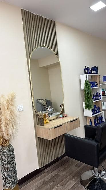 künc rəf: Salon üçün yuyucu kreslo və vizaj/saç kəsmə postu - Saç yuma bölməsi — 2