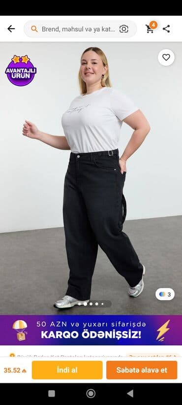 şalvar kofta: Şalvar, Trendyolmilla, 5XL (EU 50), rəng - Boz — 1