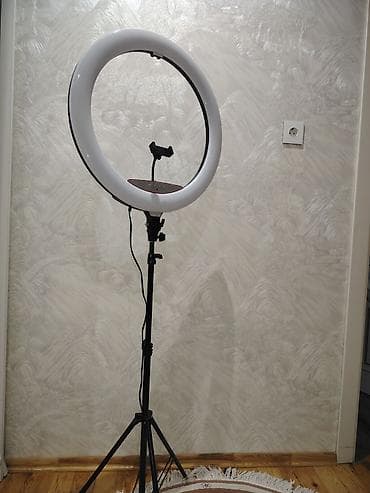 LED halqa işıq və tripod dəsti - Çap: təxminən 18–20 düym halqa LED