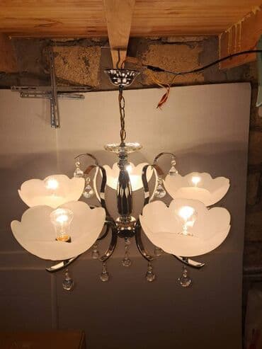ткани в баку: Люстра, 5 ламп — 2