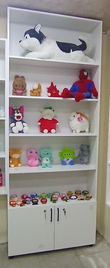 Moyka avadanlığı: Ağ rəngdə modul rəf-vitrin sistemi - Material: laminat/MDF görünüşlü — 1