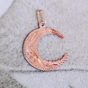 золотые комплекты с бриллиантами в баку: Кулон, Имена, Розовое золото, 585 проба, Без камня, 206 г — 3