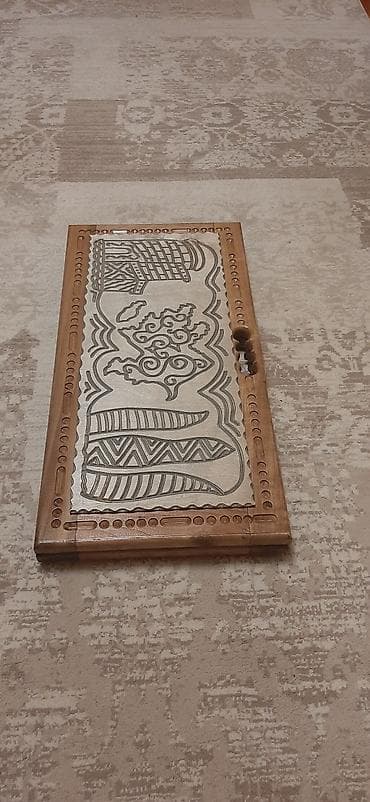 nerd yukle: Taxta nərd taxtası – əl işi, oyma və naxışlı dizayn - Material: bərk — 4