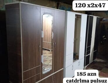 Dolablar: Yeni, Açılan, 3 qapılı Düz dolab, Qarderob, paltar dolabı, Azərbaycan — 16
