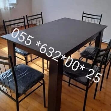 bağça üçün: Yeni, Kvadrat masa, 9 stul, Açılmayan, Stullar ilə, Metal, Azərbaycan — 7