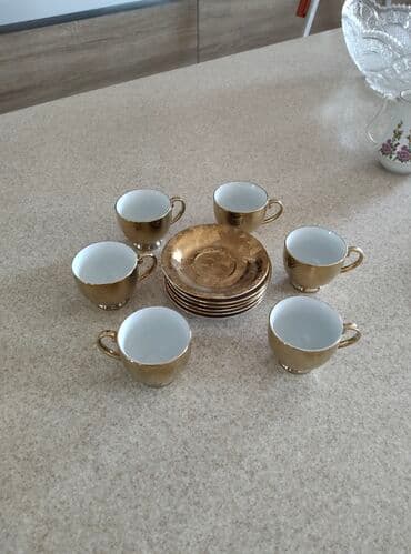 rengli tustuler: Qəhvə dəsti, 6 nəfərlik, Türkiyə — 2