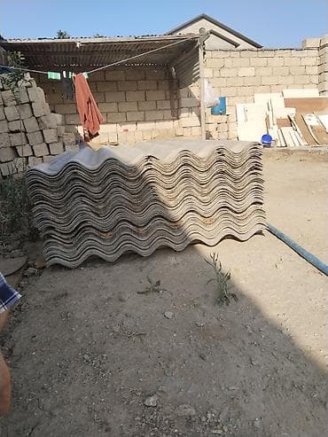 Dalğalı şifer dam örtüyü - Material: sement əsaslı dalğalı şifer