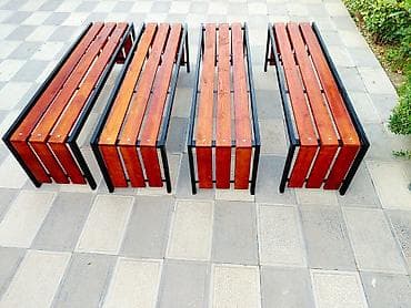 unitaz qara: Məhsul: Açıq məkan üçün dekorativ skamya - Material: Qara rəngli — 4