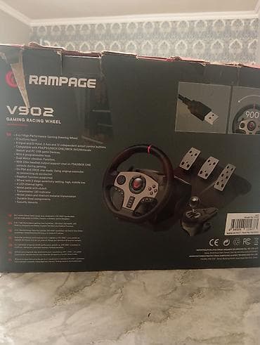Rampage V902 Gaming Racing Wheel – tam set Xüsusiyyətlər: - 6-in-1