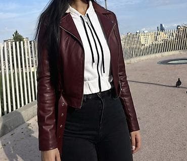 svitir: Təcili Satıram ‼️2 dəfə Geyinilib.Bordo rəngli qadın dərimsi gödəkçə — 2