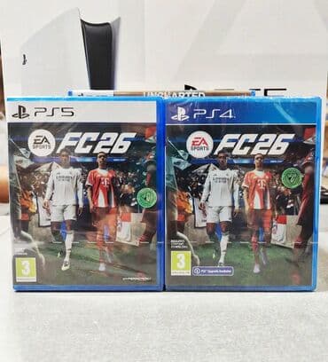 4 playstation üçün disklər satıram: PS4 PS5 FC 26 oyunu Disk 140azn ✔️ Hesab 80azn ✔️ PS4/PS5 üçün FC26 — 1