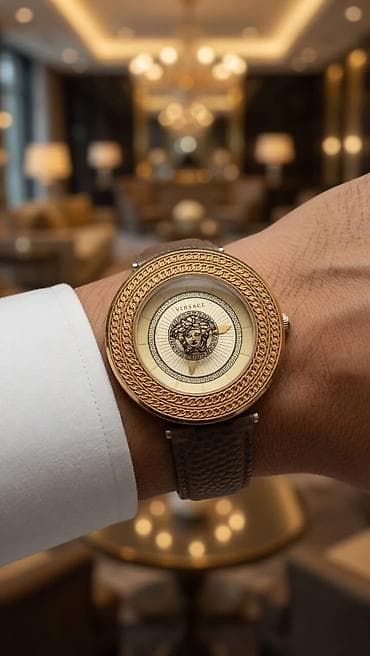 qizil 583: Qol saatı, Versace, rəng - Qızılı — 2