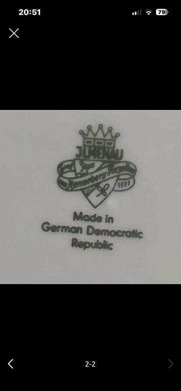 dam duqa: Çay dəsti, rəng - Çəhrayı, Farfor, Almaniya — 2