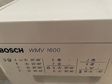 Bosch WMV 1600 paltaryuyan maşın - Ön yükləməli model - Mexaniki — 2