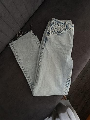ZARA qadın cins şalvar - Model: ZARA - Parça: 100% denim, qalın və — 2