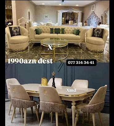 jurnal stol: Mebel dəsti – klassik və modern üslubun harmoniyası Oturma dəsti: - 1 — 1