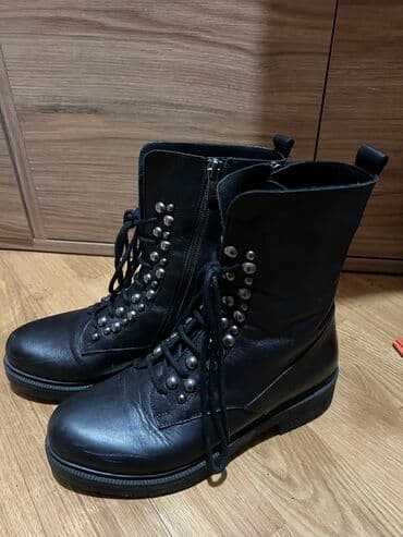 купить ботинки в баку: Размер: 36, цвет - Черный, Б/у — 4