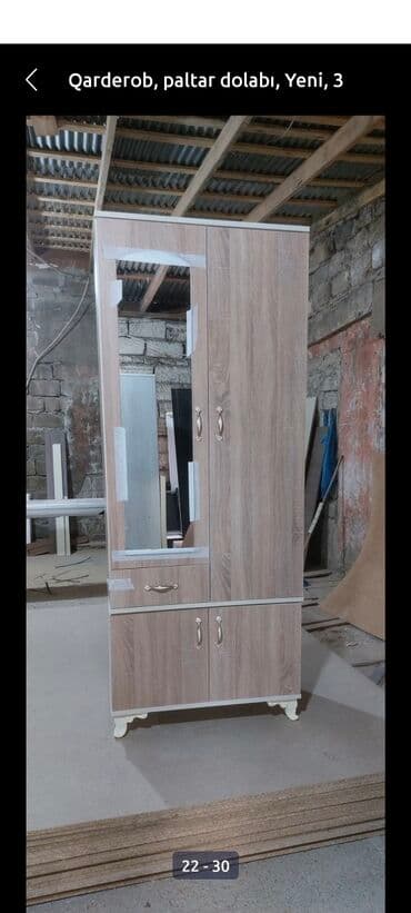 mətbəx skaflari: Yeni, Açılan, 3 qapılı Düz dolab, Qarderob, paltar dolabı, Azərbaycan — 8