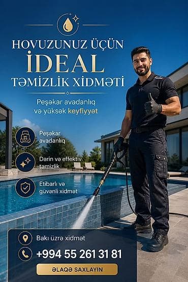 hovuz təmizlənməsi: Hovuzlar üçün peşəkar və effektiv təmizlik xidməti - Dərin və detallı — 1