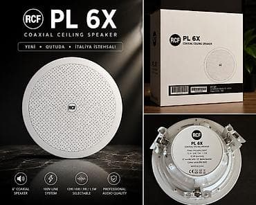 ses kalonka: RCF PL 6X – tavan üçün koaksial akustik sistem 6 eded var - 6" — 4