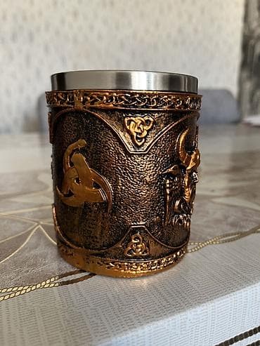 vesiqe qablari: Fincanlar, rəng - Qızılı, Metal, 1 əd — 2