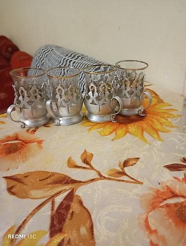 samovar 3 litr: Çay dəsti, rəng - Gümüşü, 4 nəfərlik — 1