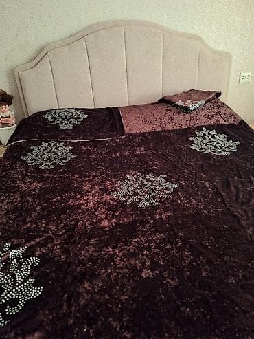 turk tekstil: Yataq üçün Qaşlı rəng - Qəhvəyi Yataq örtüyü — 1