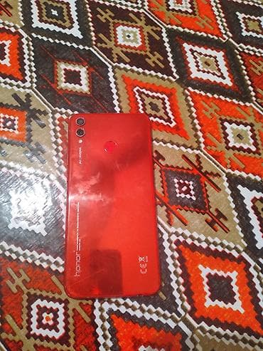 telefon sadə: Honor 8X, rəng - Qırmızı, Barmaq izi — 2