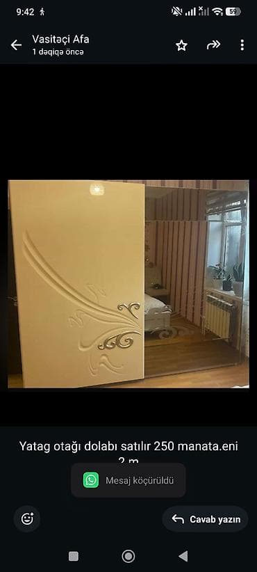 Yatag otağı dolabı satılır 250 manata.eni 2 m
Zabrat*afa 02422 lalafo.az -da Yatag otağı dolabı satılır 250 manata.eni 2 m
Zabrat*afa 02422