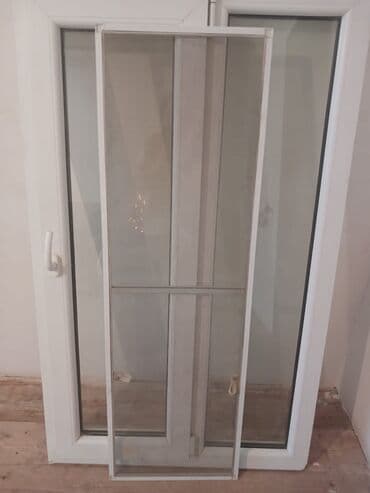 Taxta pəncərələr: İşlənmiş İkiqat şüşə paketi Plastik pəncərə, Еni: 87 sm, Uzunluğu: 142 sm — 5