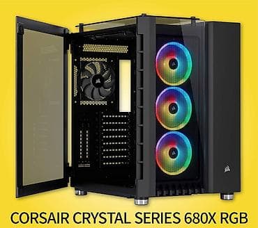 Corsair Crystal Series 680X Smart Gaming Case Black at lalafo.az Corsair Crystal Series 680X Smart Gaming Case Black