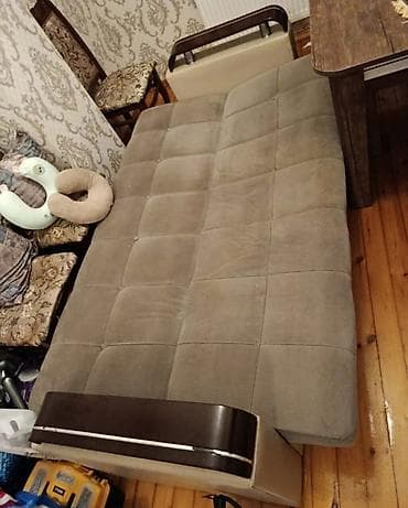 stol stul dəsdi: İşlənmiş, Di̇van-kravat, 2 kreslo, Bazalı, Açılan — 2