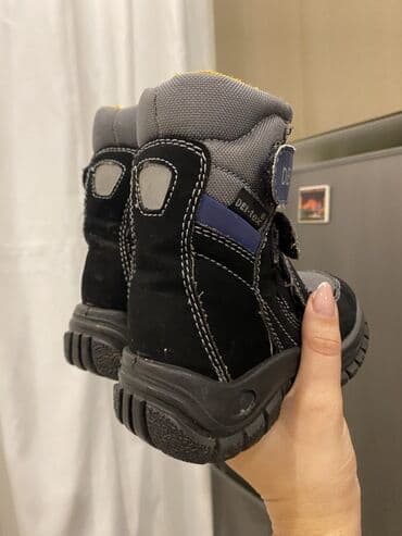 детская зимняя обувь gore tex: Uşaq qış çəkmələri – DEI-tex - Rəng: qara/boz, göy detallar, içlik — 4