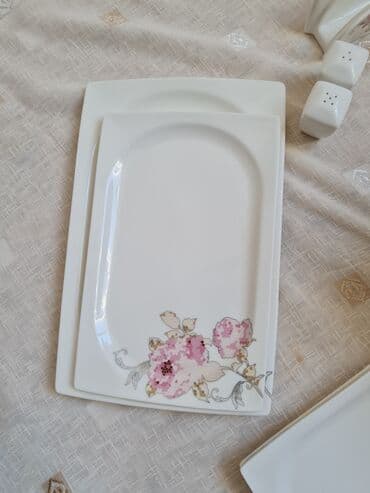 qab qacaq ikinci el: Boşqablar, 6 ədədli dəst, rəng - Ağ, Farfor, Türkiyə — 4