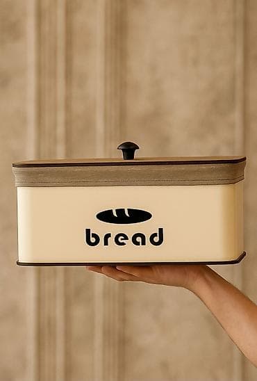 Metall “Bread” çörək qutusu 📍 MGT -54274066 - Material: möhkəm metal