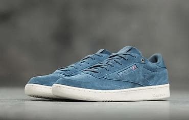 mavi ayaqqabılar: Reebok Classics C85 – mavi zamşa idman ayaqqabısı - Model: Reebok — 7