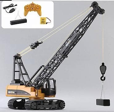 silah oyuncaq: Huina 1572 RC Crane. Oyuncaq pultla idare edile bilen kran — 1