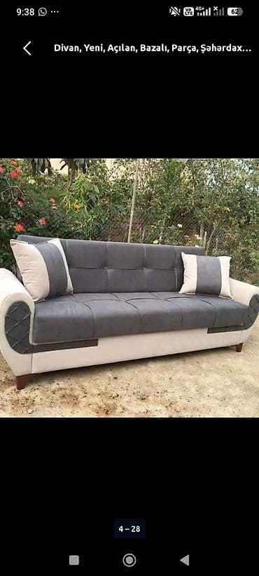 Divan 199 AZN Rəng seçimi var Açılan bazalı Ölçü 210 Materialı — 2