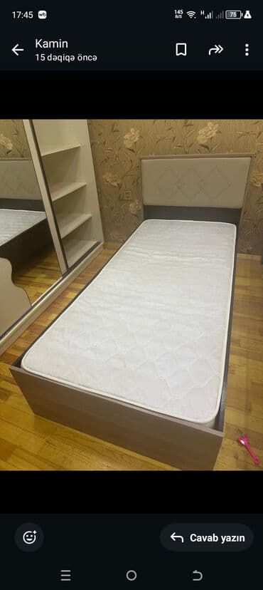 газовый камин: 2 qapılı şkaf 1 ədəd kravat şkafın her iki tərəfində paltar asmaq — 3